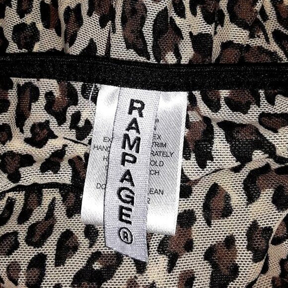 Rampage Leopard Print Lace Babydoll Lingerie Plus Size 1X Mesh Chemise Slip - Picture 6 of 7